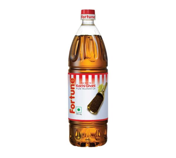 Fortune Fortune Premium Kachi Ghani Pure Mustard Oil, 1L Pet Bottle