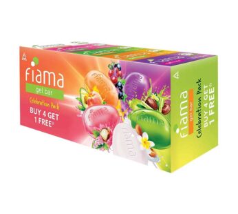 Fiama Gel Bathing Bar Celebration Pack – With 5 Unique Gel Bars, 125 g (Buy 4 Get 1 Free)